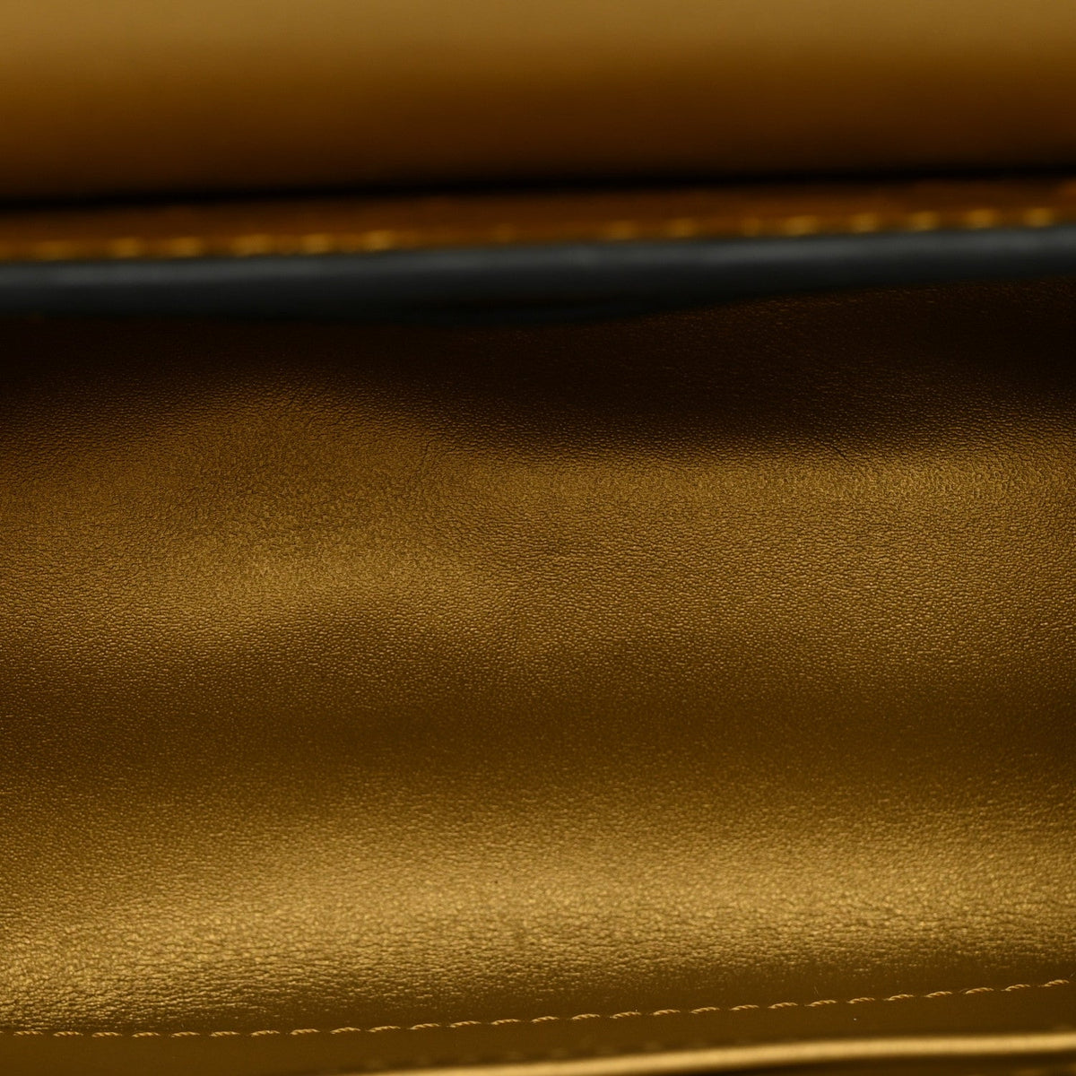 Metallic Snakeskin Twist Shoulder Bag PM Gold