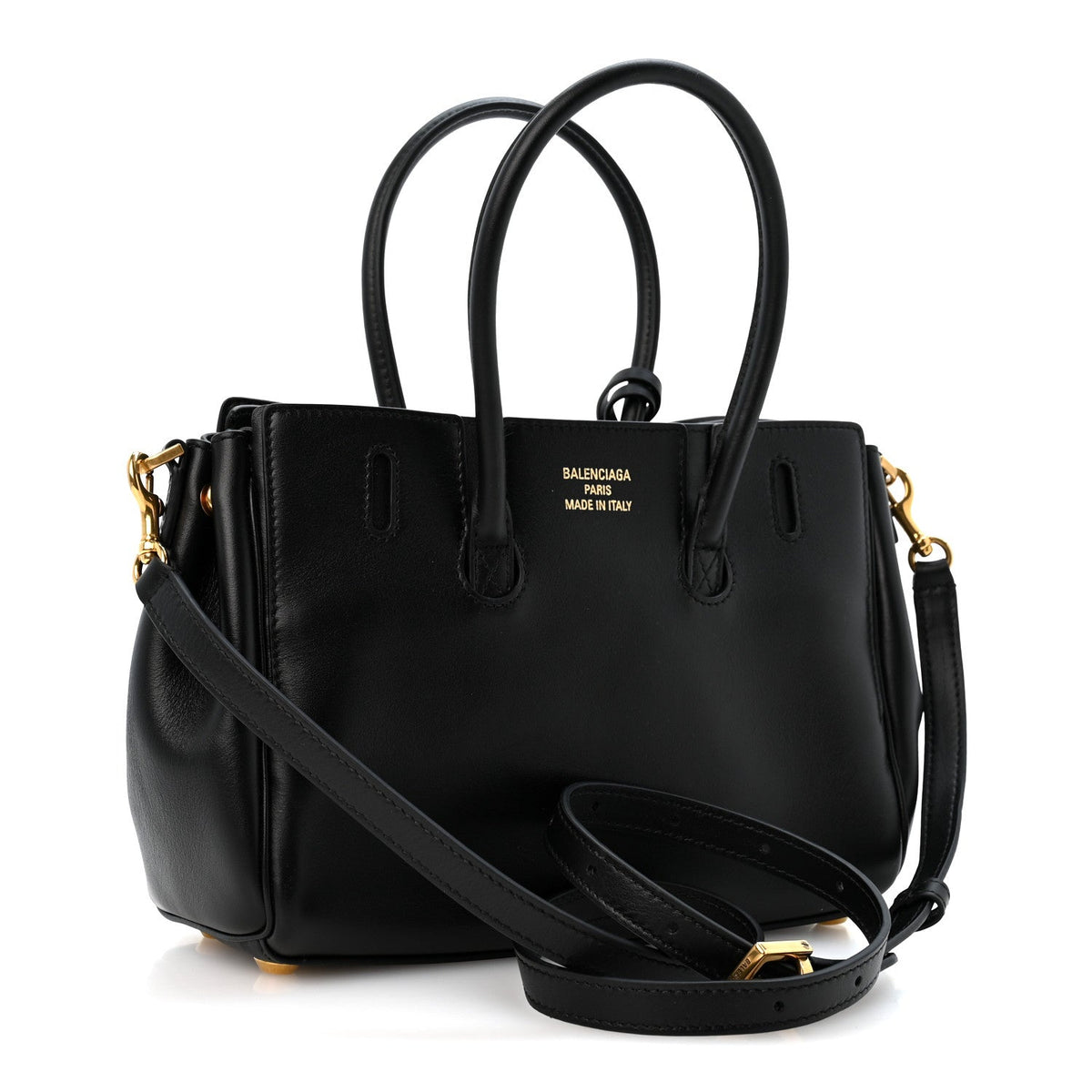 Smooth Calfskin Mini Bel Air Carry All Bag Black