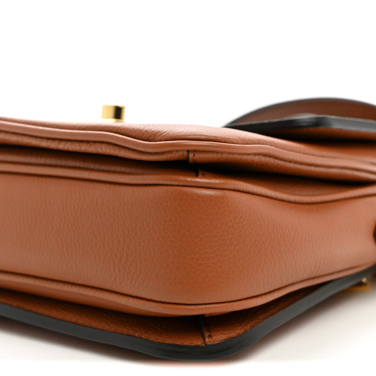 Grained Calfskin Lockme Oxford Cognac
