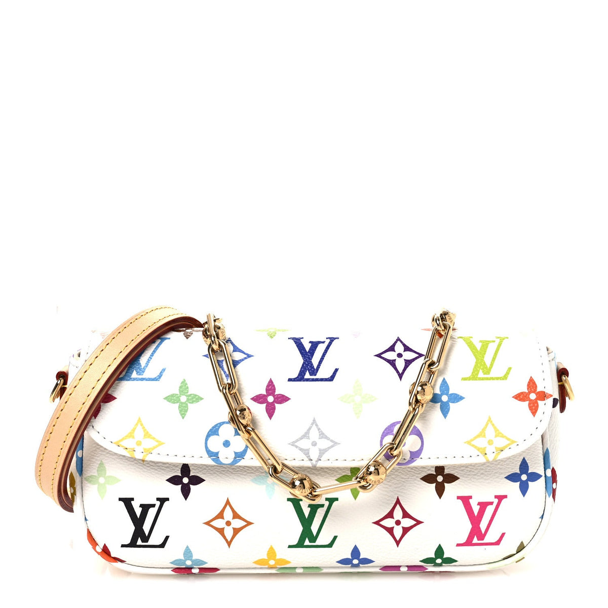 LV X TM Monogram Multicolor Ivy Wallet On Chain White