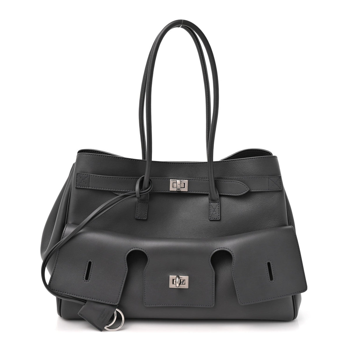 Smooth Calfskin Medium Bel Air Carry All Bag Grey