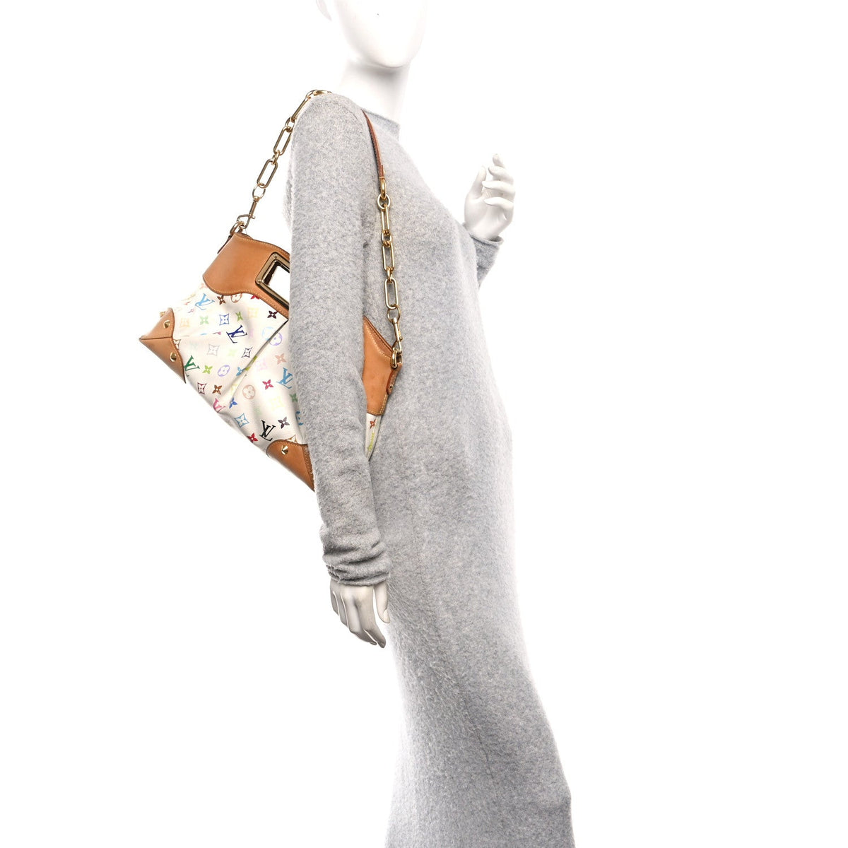Monogram Multicolor Judy MM White