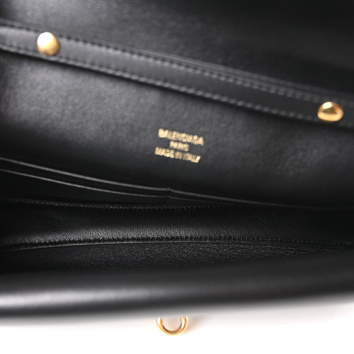 Smooth Calfskin Small Bel Air Clutch On Strap Black
