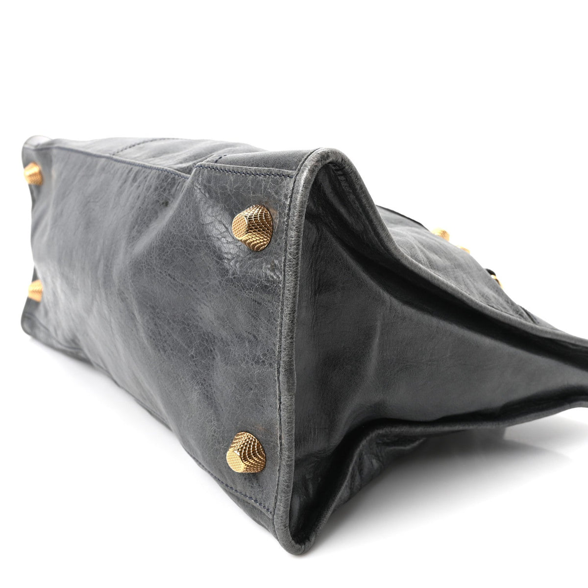 Agneau Giant 21 Gold Hardware Work Bleu Glacier