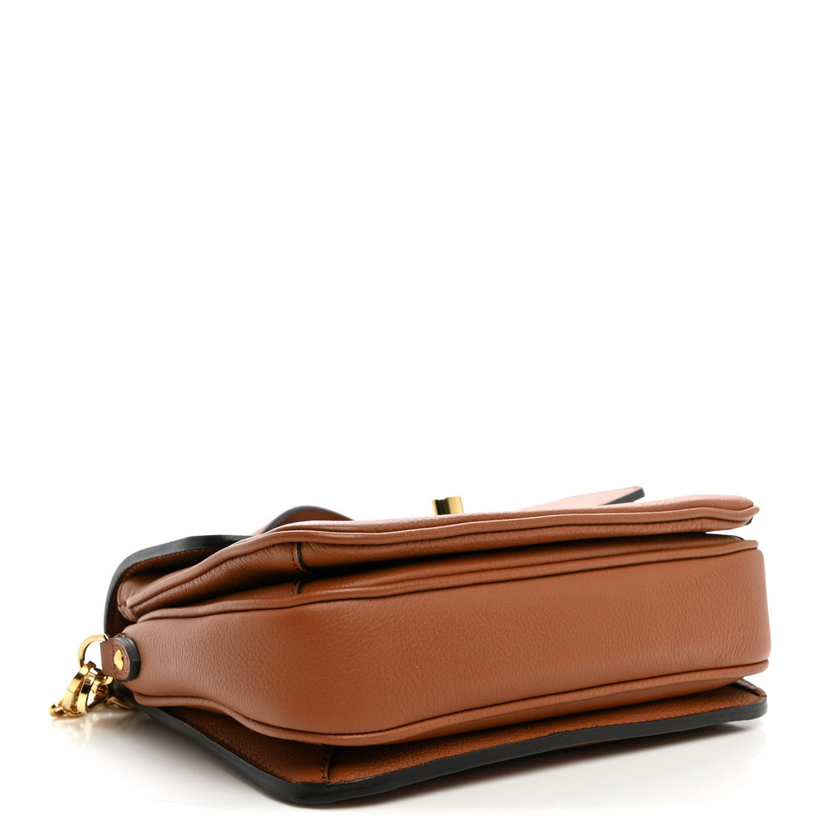Grained Calfskin Lockme Oxford Cognac