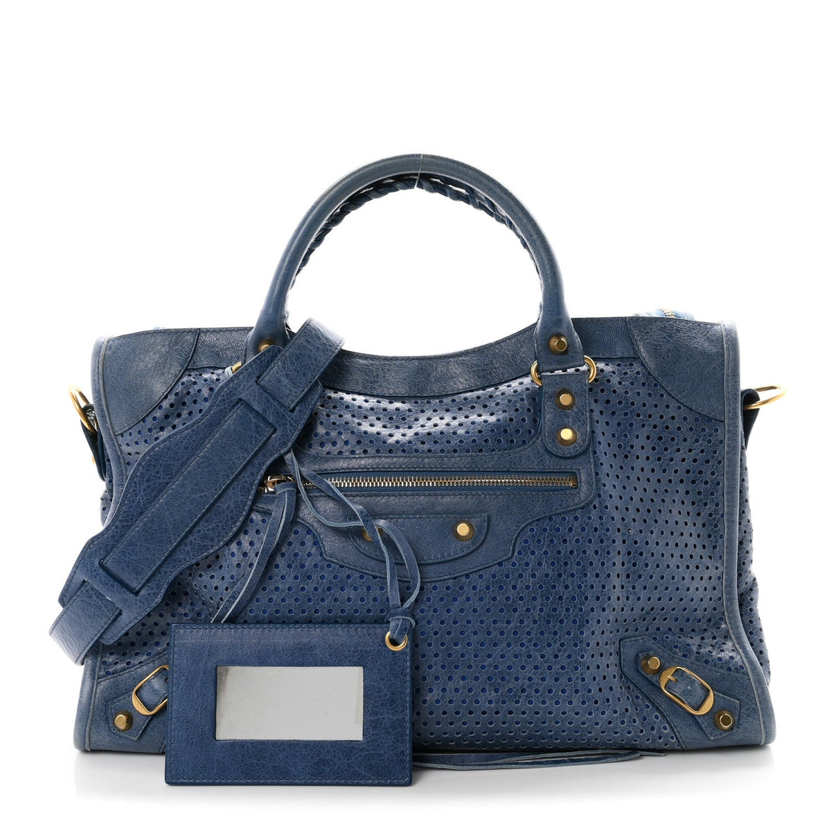 Agneau Classic Gold Hardware Perforated Dot City Atlantique