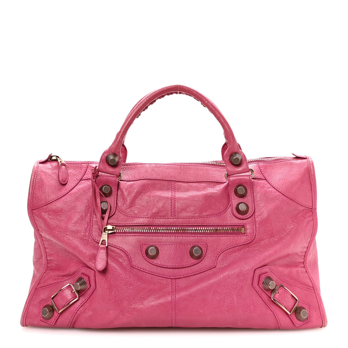 Agneau Giant 21 Rose Gold Hardware Work Cyclamen Fucsia