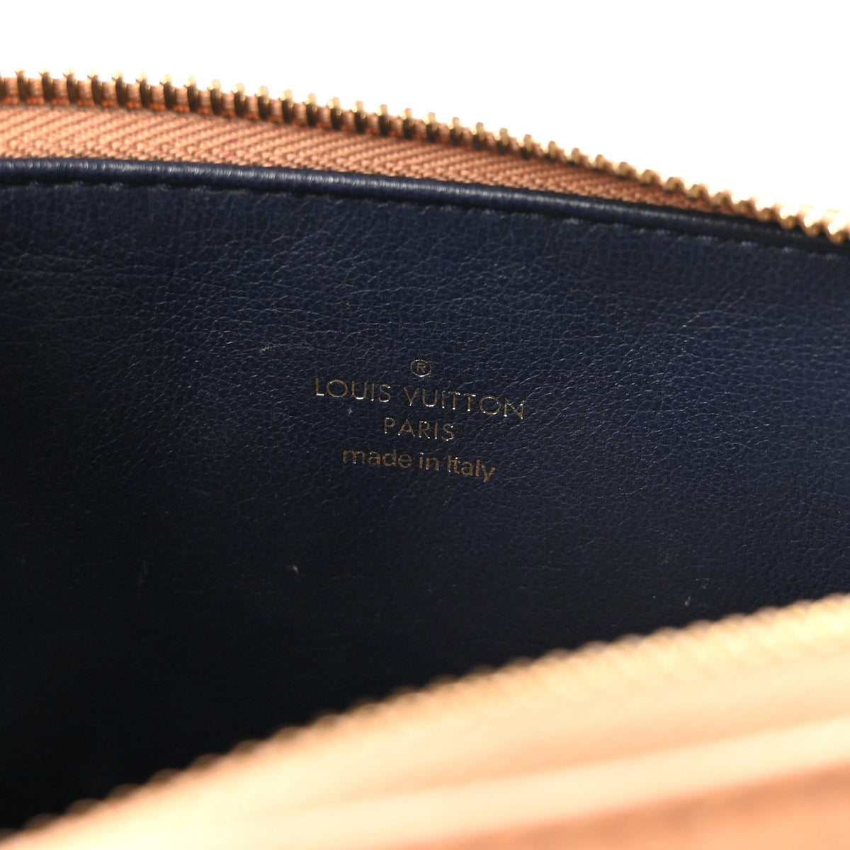 Lambskin Embossed Monogram Coussin PM Camel