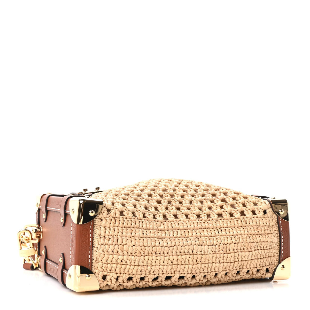 Raffia Side Trunk MM Natural Brown