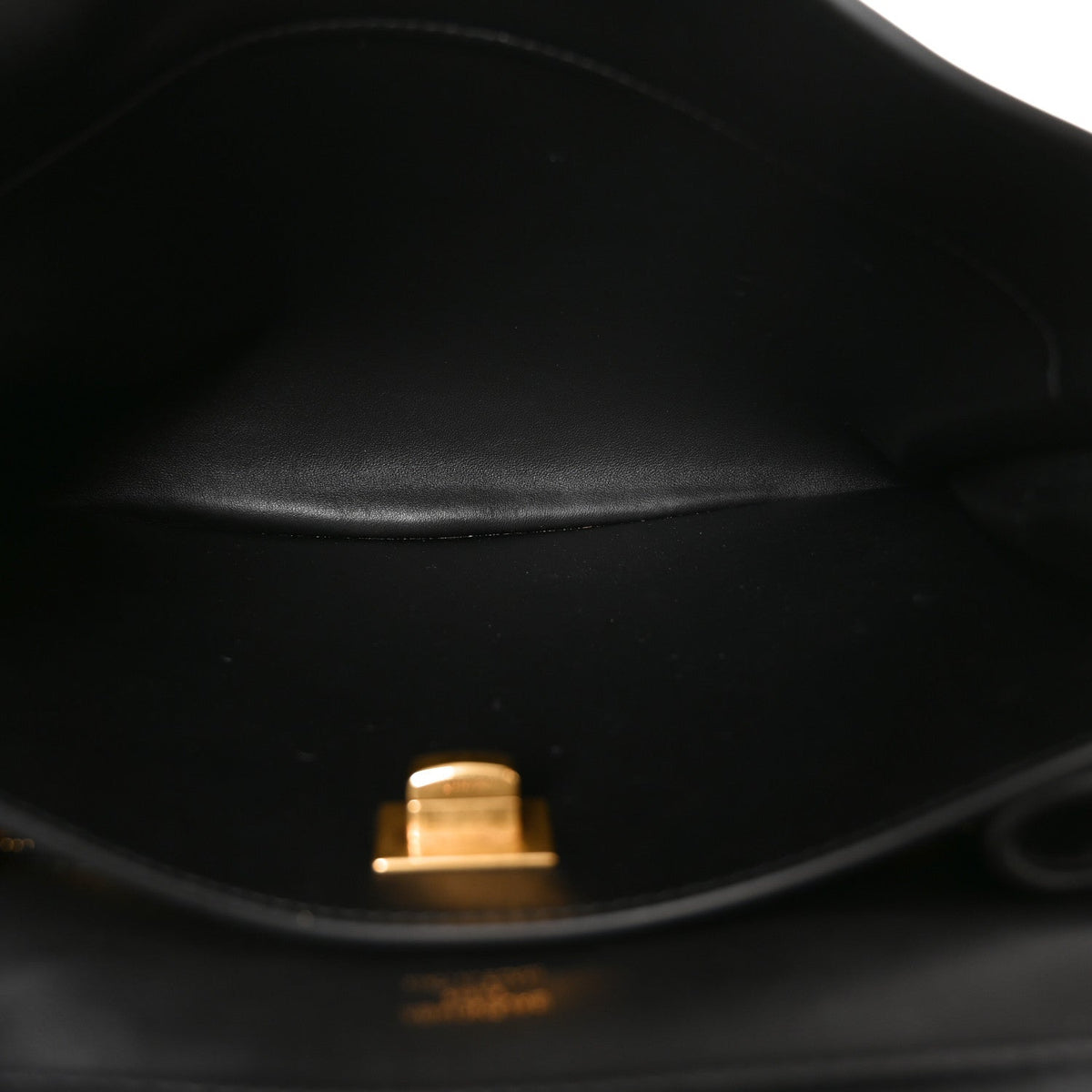 Natural Smooth Calfskin Medium Rodeo Top Handle Handbag Black