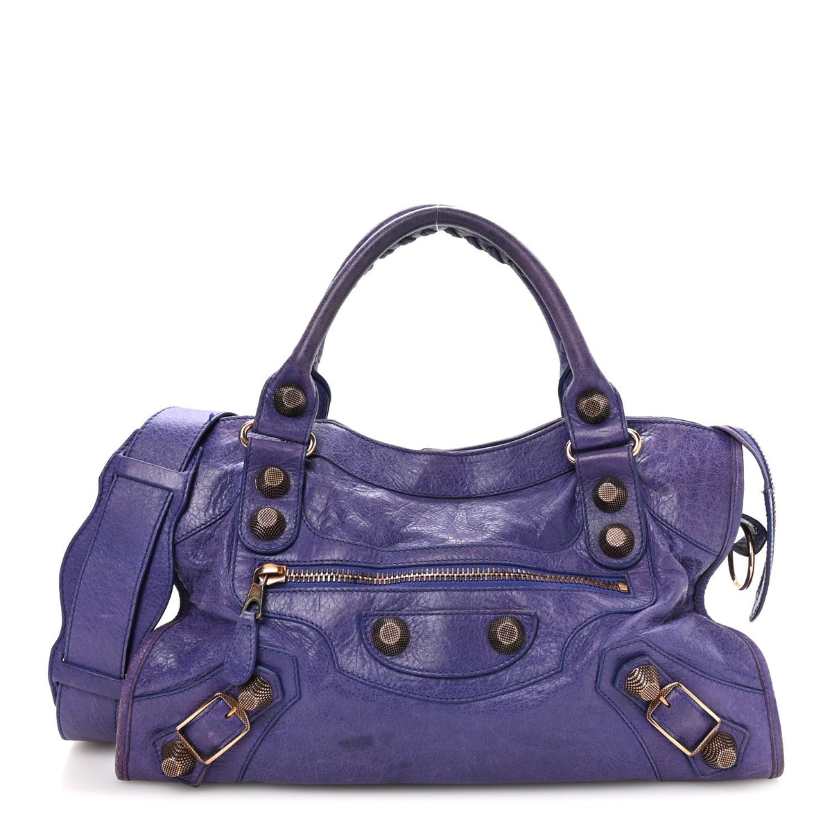 Agneau Giant 21 Rose Gold Hardware City Bleu Lavande