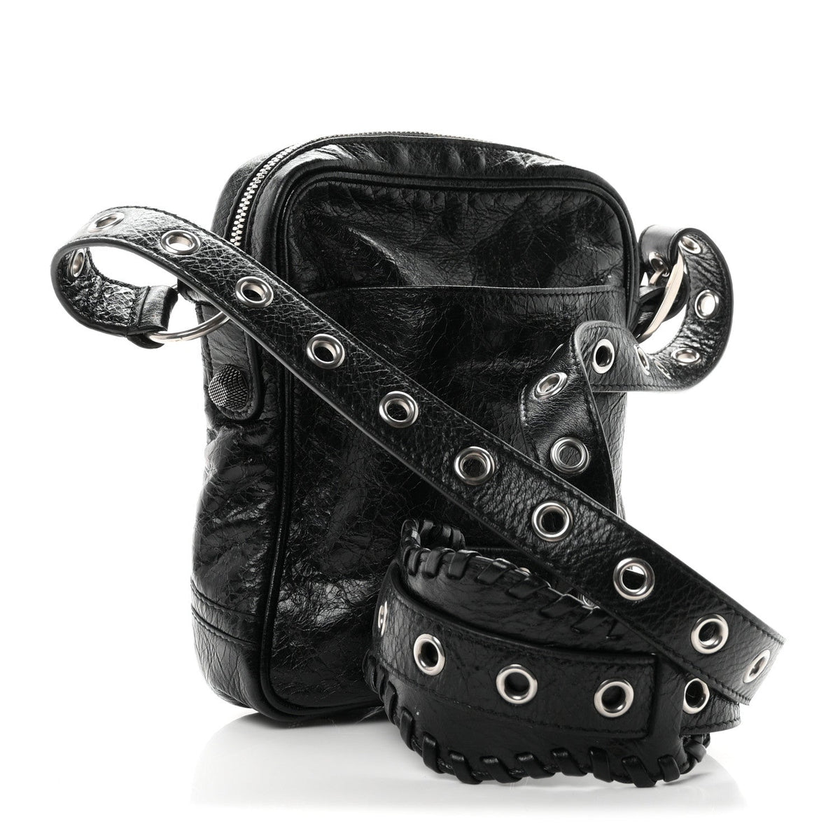 Agneau Arena Le Cagole Crossbody Bag Black