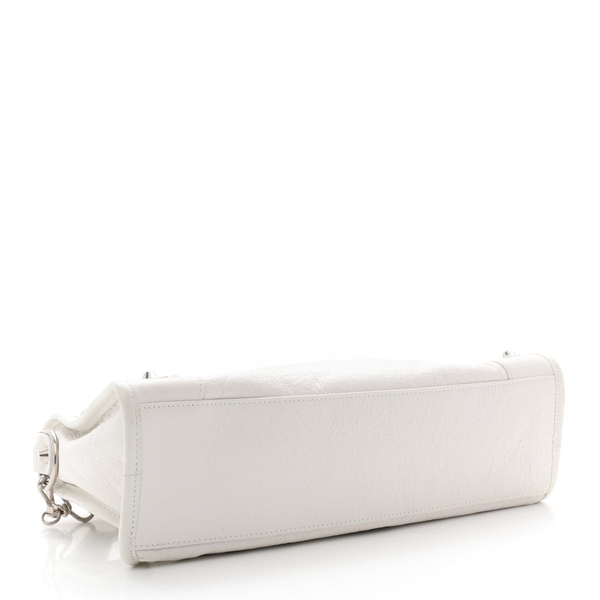Agneau Arena Silver Hardware Small Le City Optic White