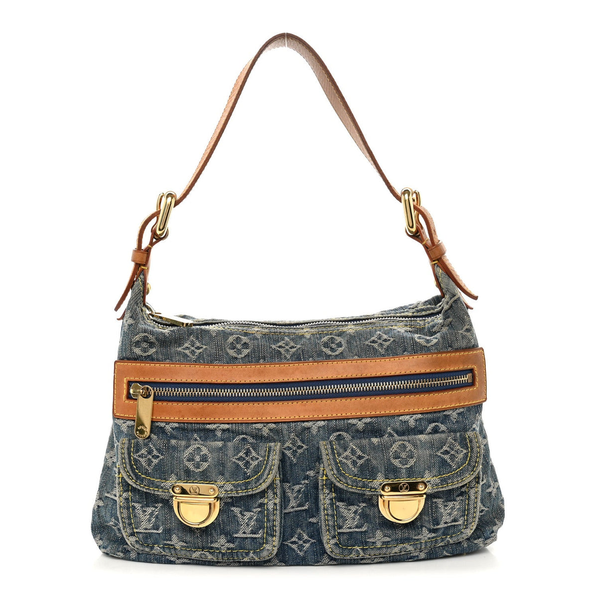 Monogram Denim Baggy PM Blue