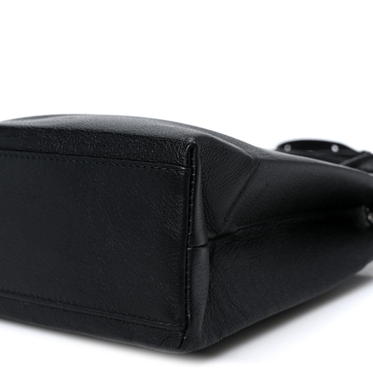 Calfskin Logo XXS Shopping Tote Black
