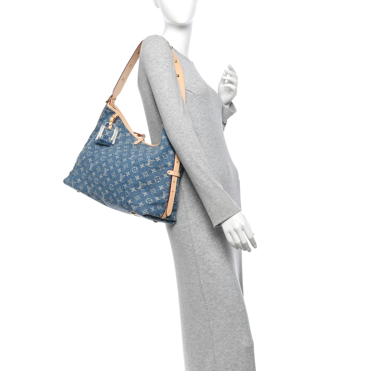 Monogram Denim CarryAll MM Blue