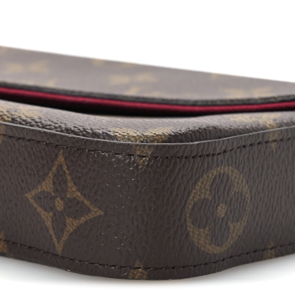 Monogram Pochette Felicie Chain Wallet Fuchsia