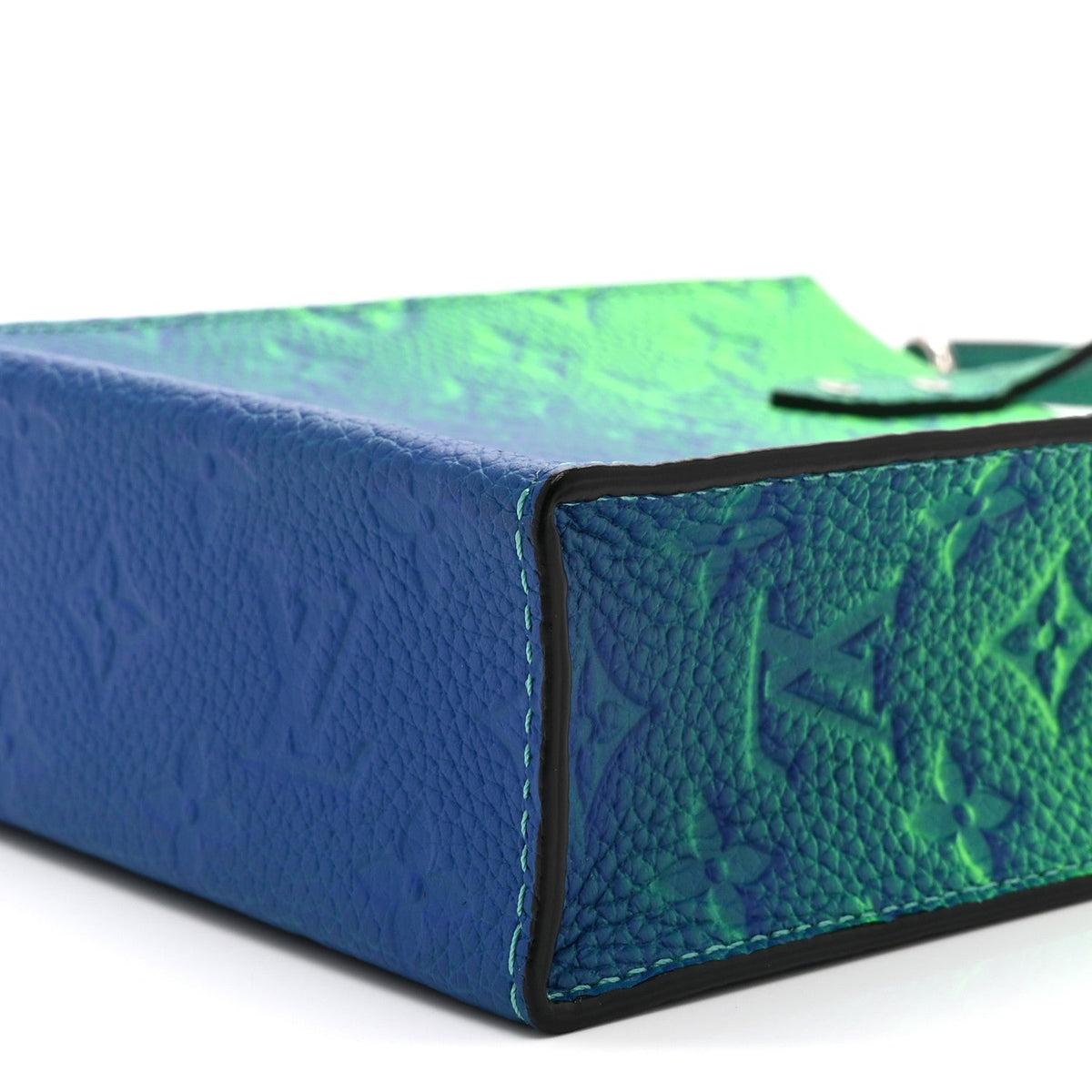 Taurillon Illusion Sac Plat XS Bleu Vert