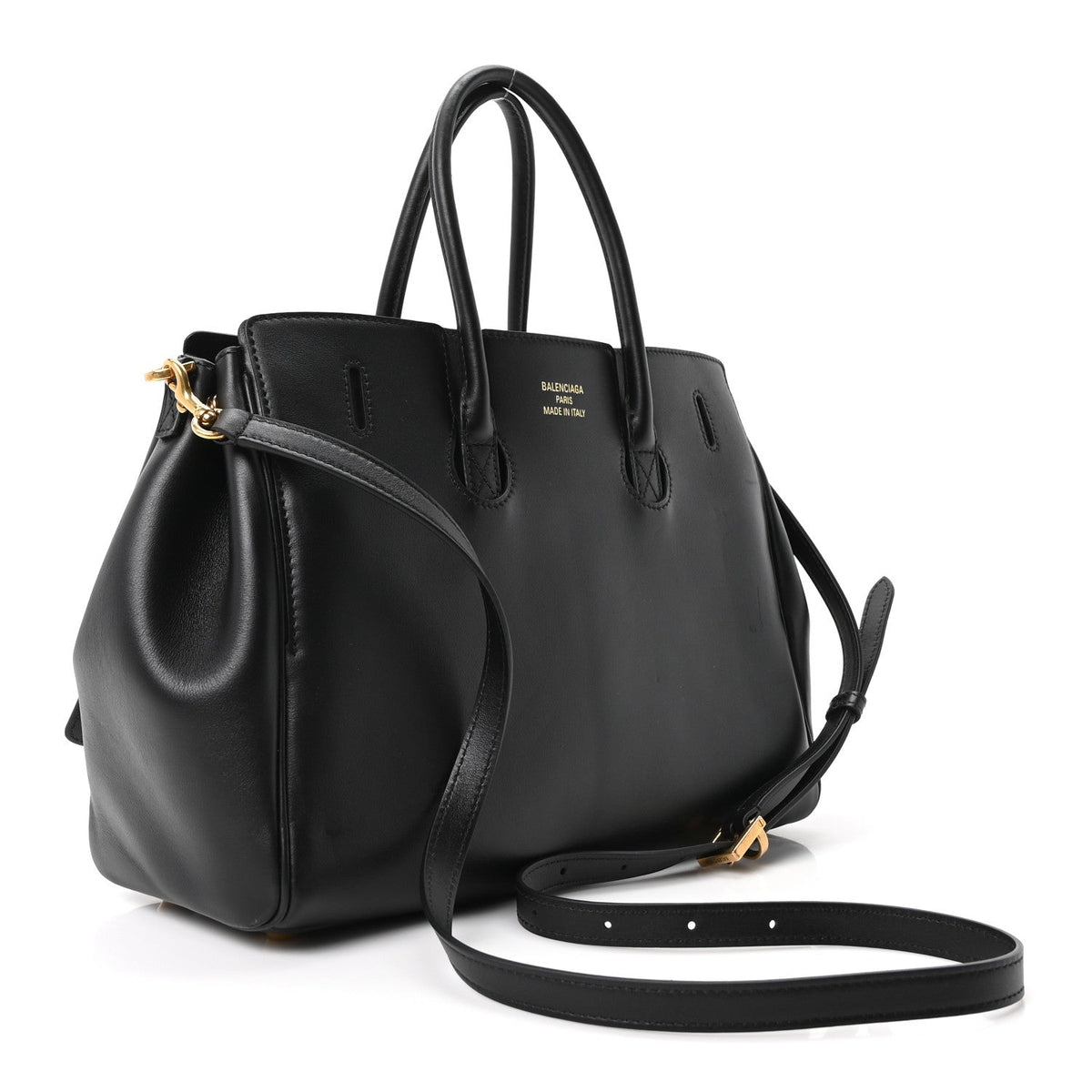 Smooth Calfskin Small Bel Air Carry All Bag Black