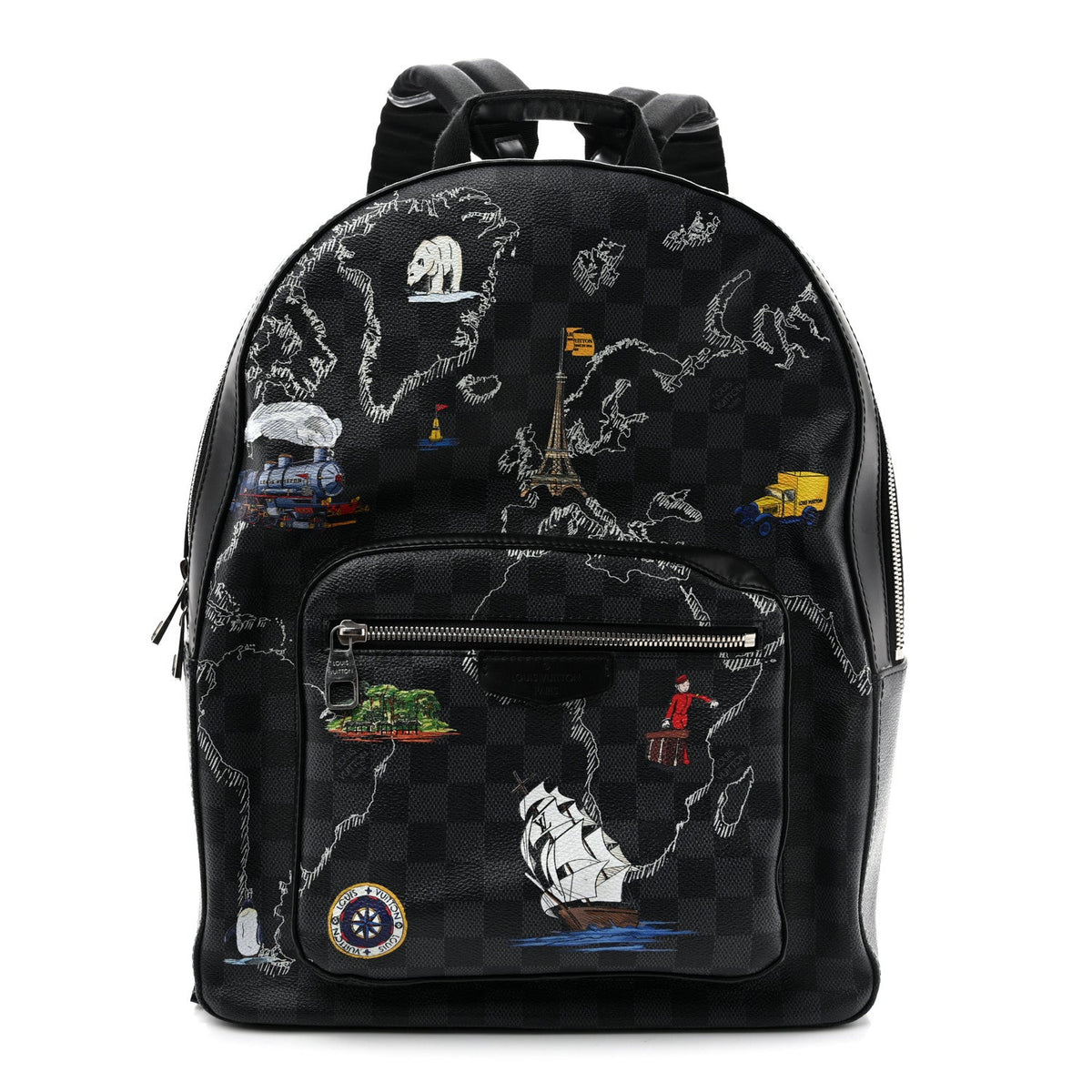 Damier Graphite World Map Josh Backpack