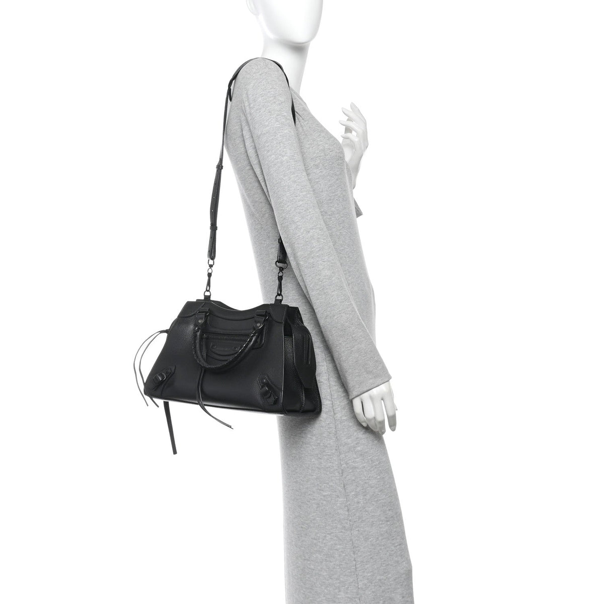 Grained Calfskin Neo Classic Black Hardware S City Black