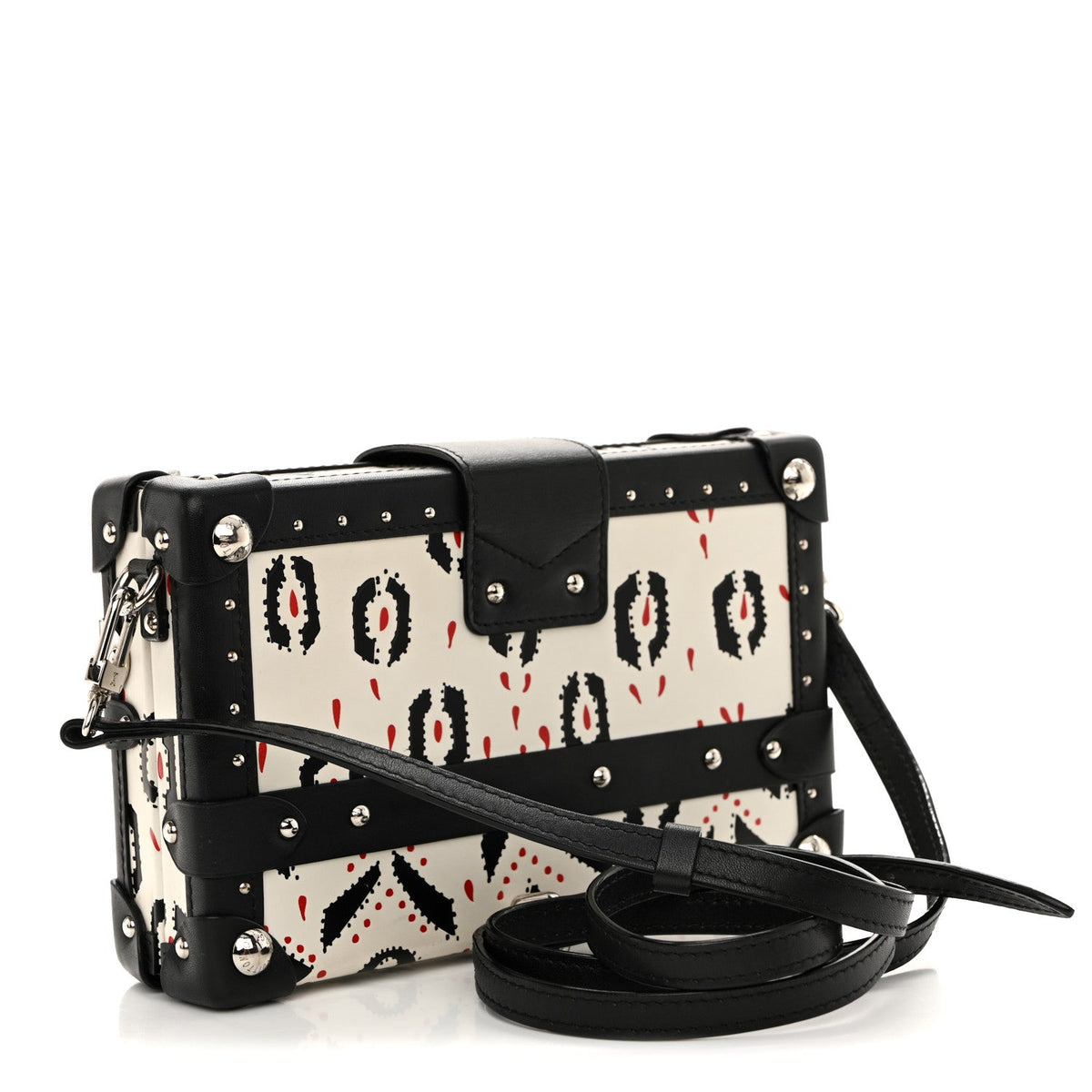 Calfskin Graphic Print Petite Malle