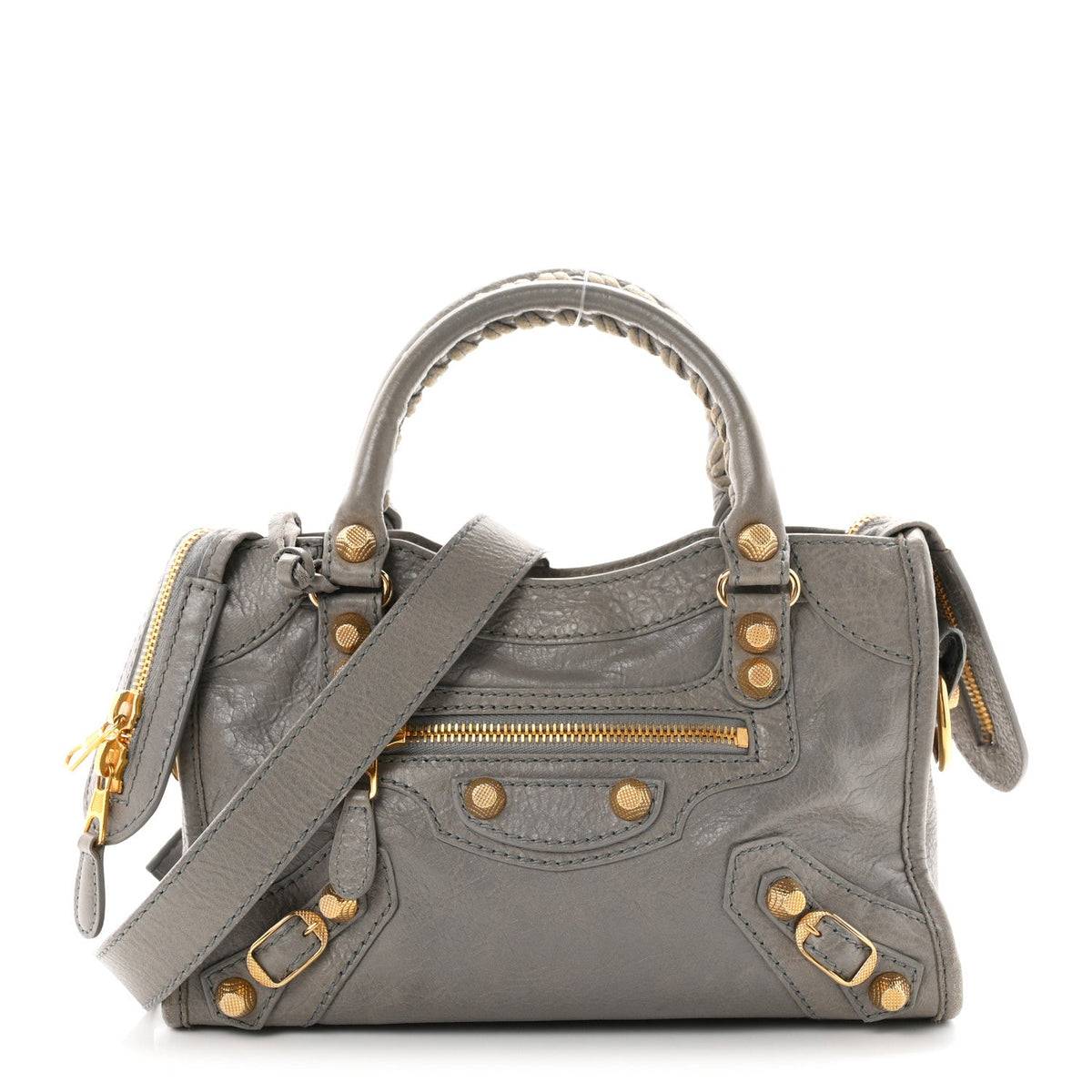 Agneau Giant 12 Gold Hardware Mini City Gris Pyrite