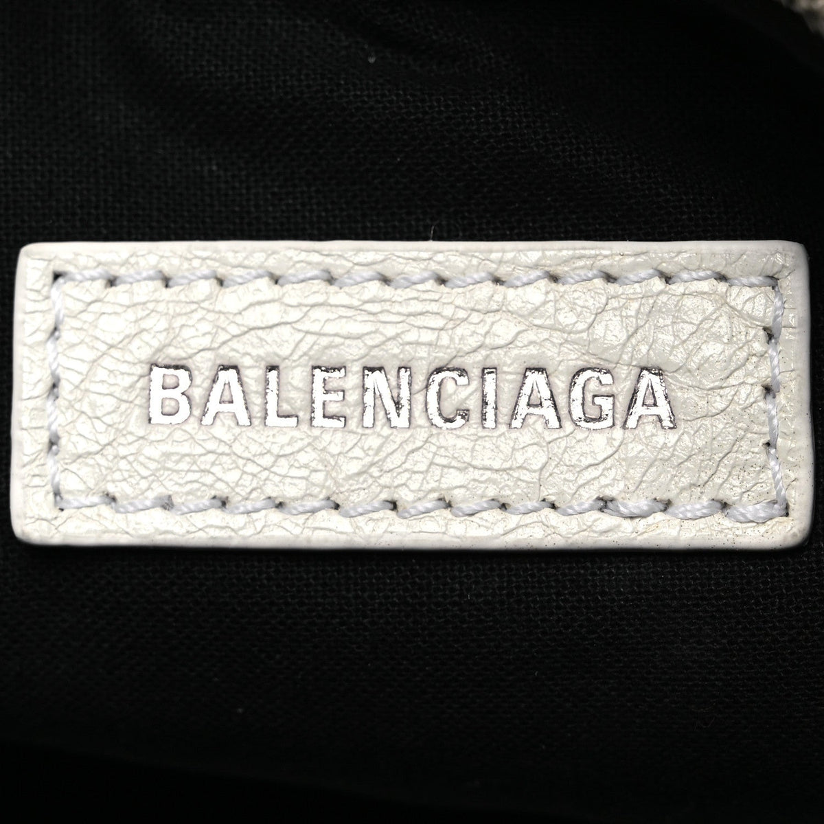 Agneau Arena Le Cagole Shoulder Bag XS Optic White