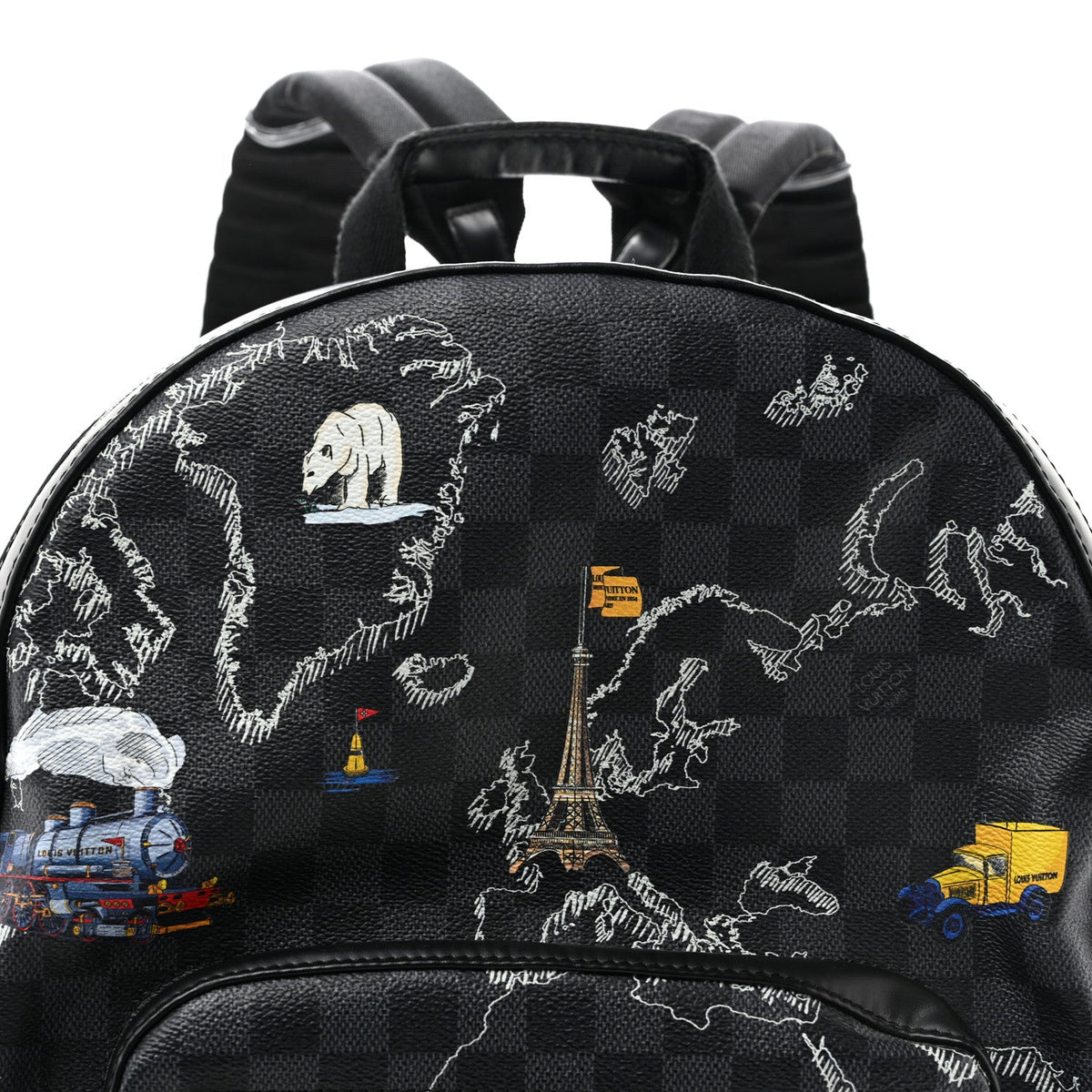 Damier Graphite World Map Josh Backpack