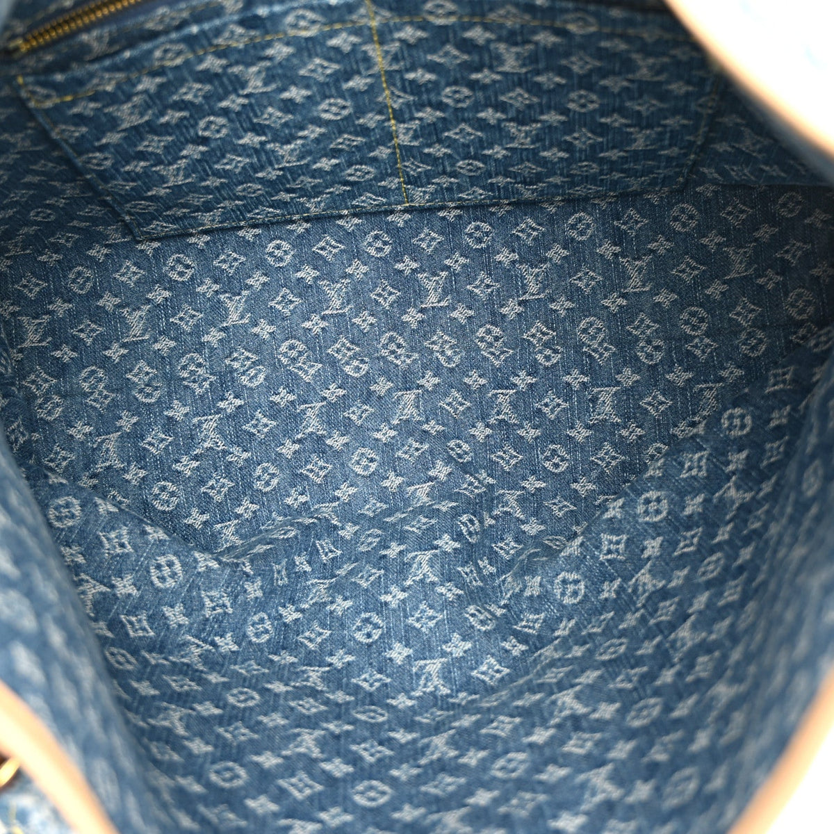 Monogram Denim CarryAll MM Blue