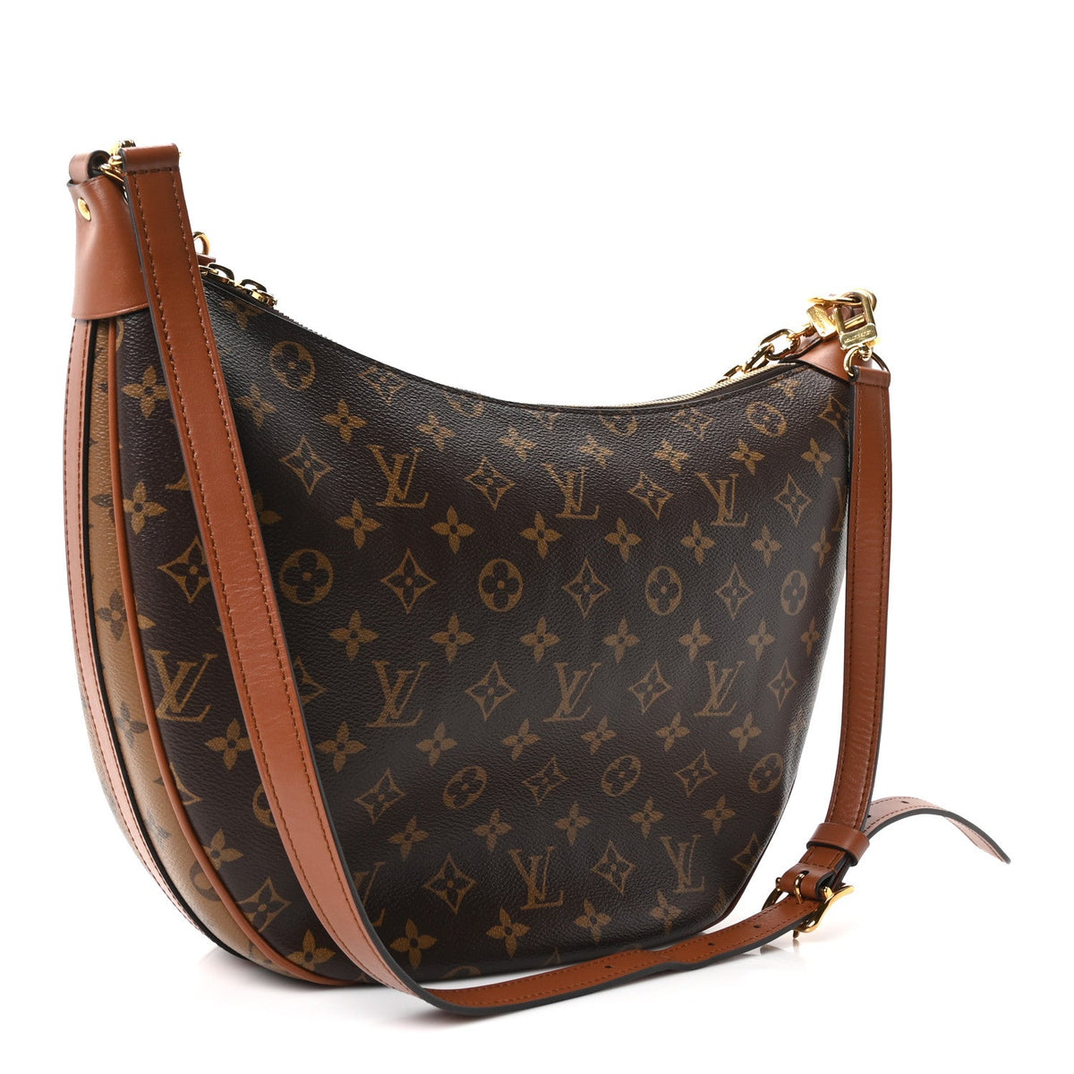 Reverse Monogram Loop Hobo
