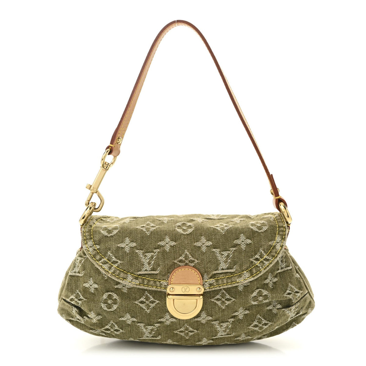 Monogram Denim Mini Pleaty Lichen