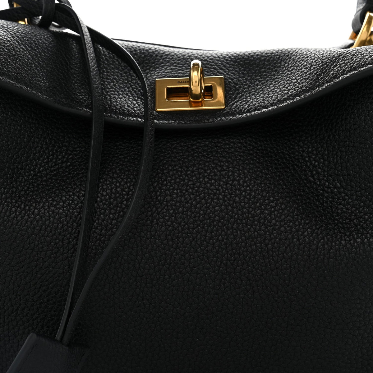 Natural Smooth Calfskin Mini Rodeo Top Handle Handbag Black