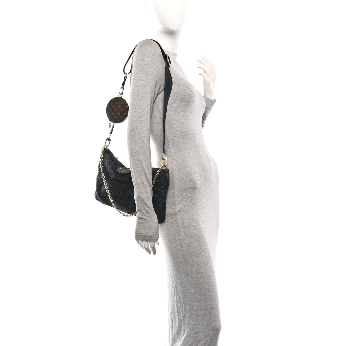 Econyl Monogram Pillow Maxi Multi Pochette Accessories Black