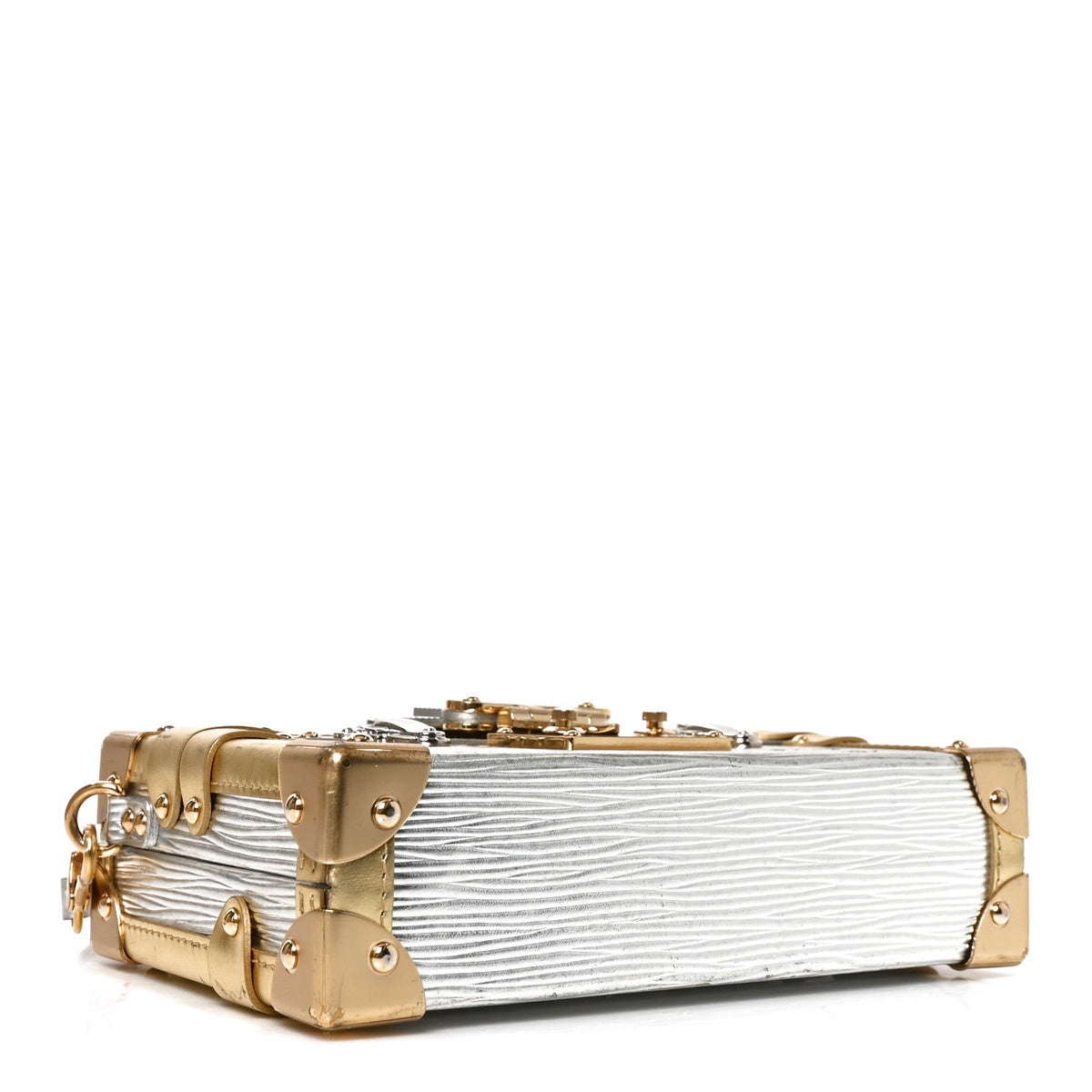 Metallic Epi Petite Malle Silver