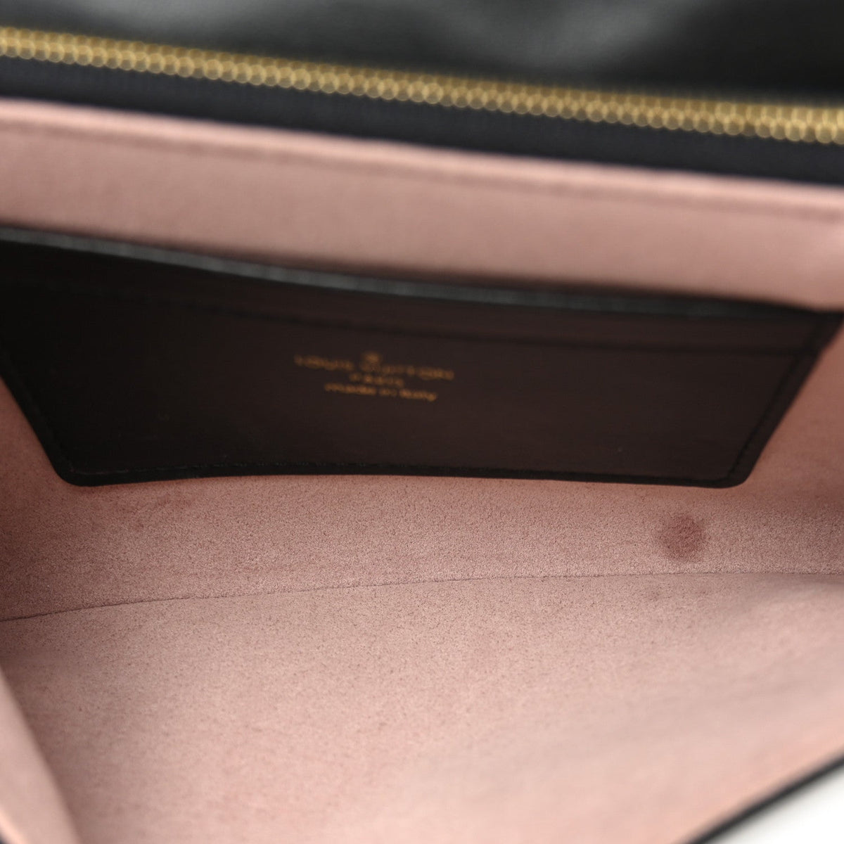 Lambskin Embossed Monogram Pochette Coussin Black