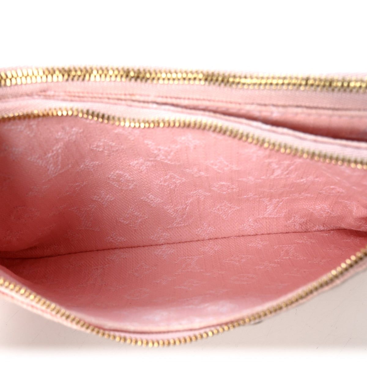 Monogram Denim Liv Pochette Washed Pink