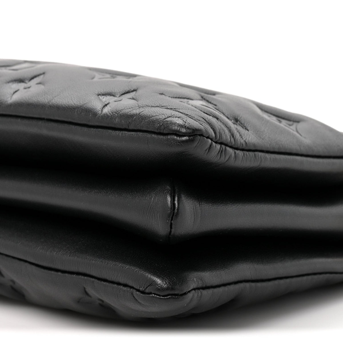 Lambskin Embossed Monogram Coussin BB Black