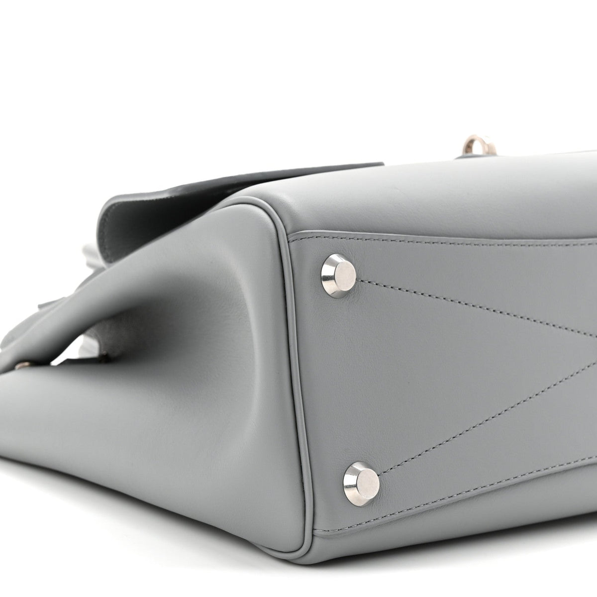 Smooth Calfskin Small Bel Air Carry All Bag Cloud Grey