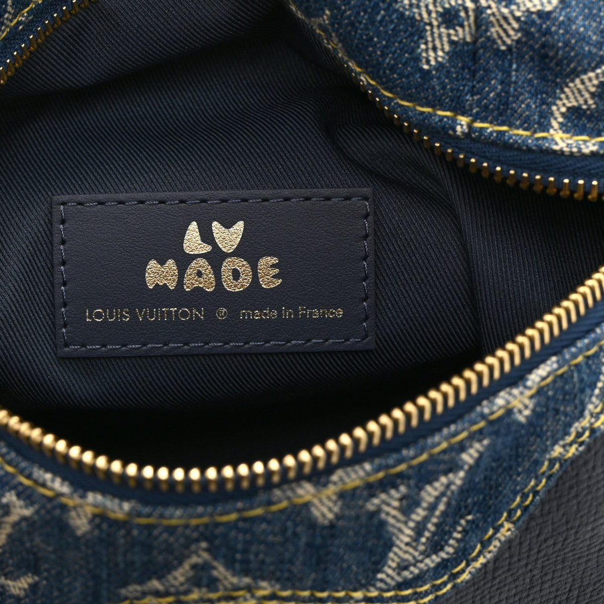 X NIGO Taurillon Monogram Denim Japanese Cruiser Blue