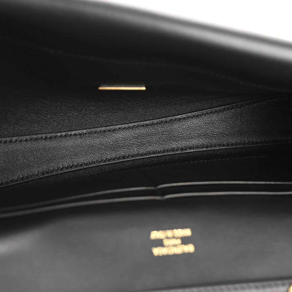 Smooth Calfskin Small Bel Air Clutch On Strap Black Black