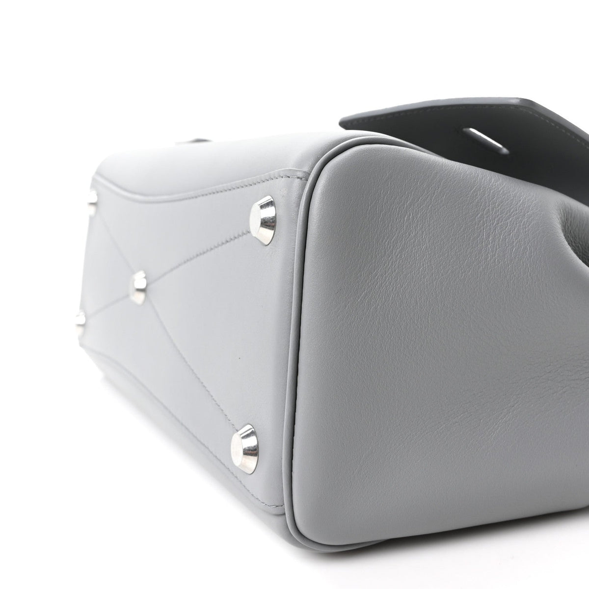 Smooth Calfskin Small Bel Air Carry All Bag Cloud Grey
