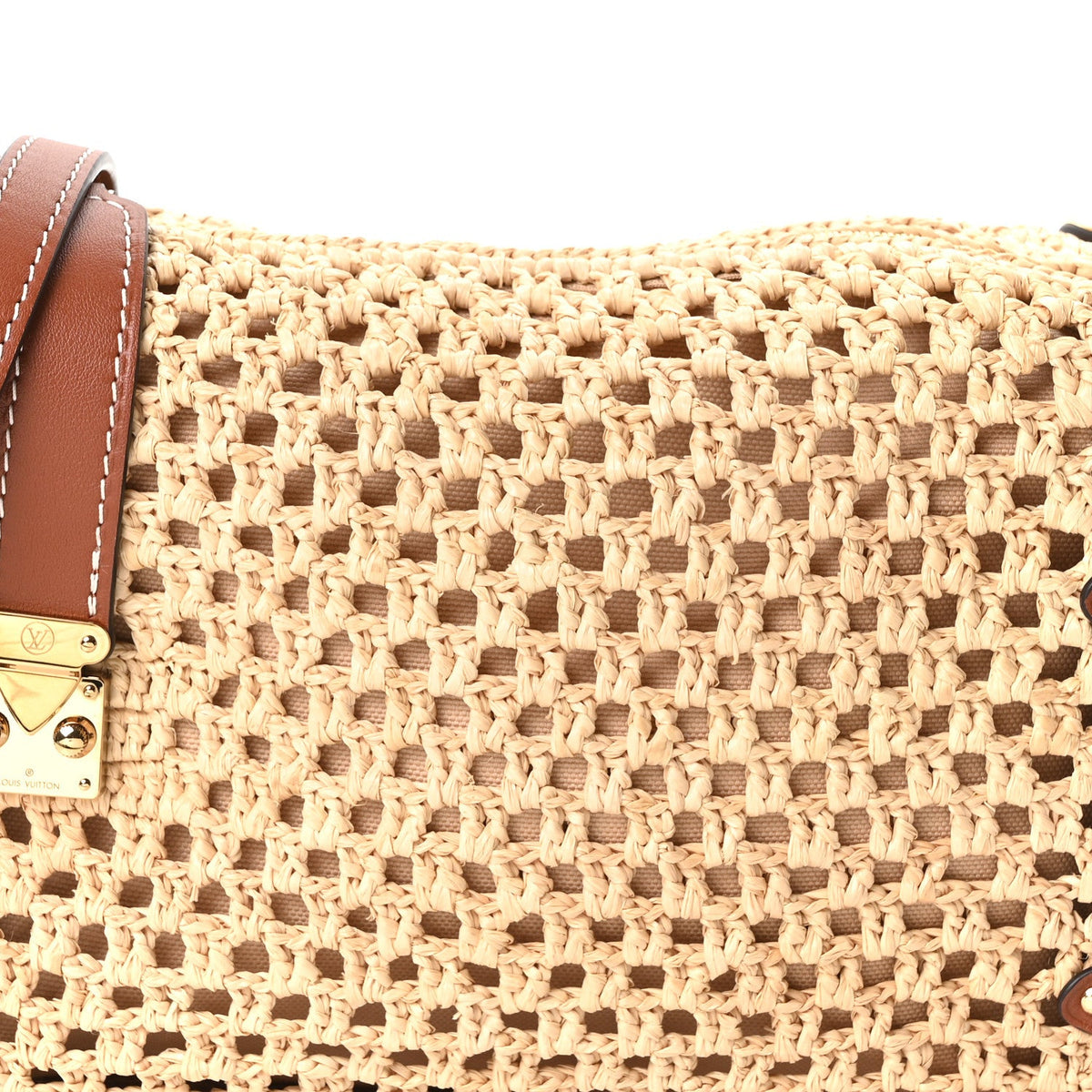 Raffia Side Trunk MM Natural Brown