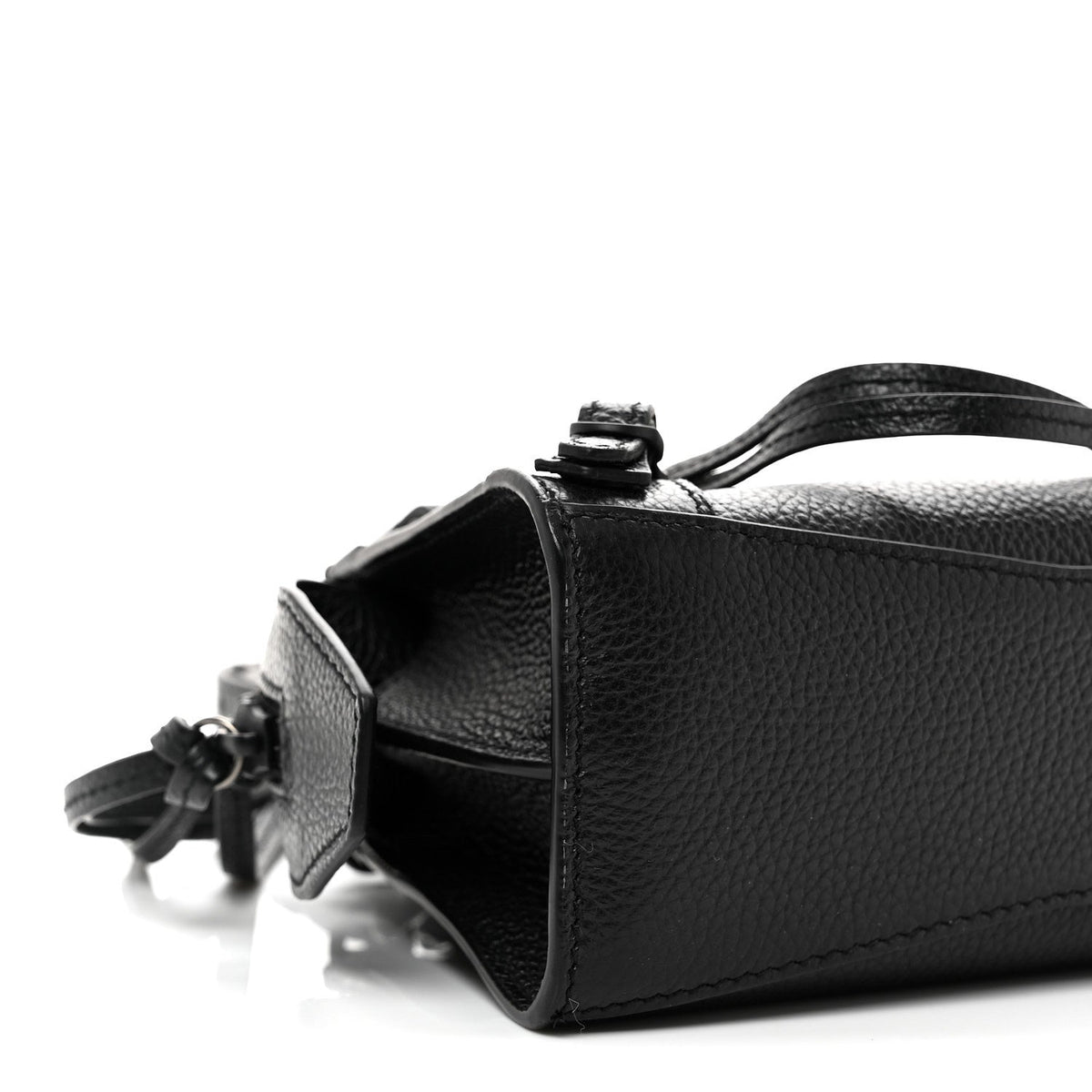Grained Calfskin Neo Classic Black Hardware Nano City Crossbody Black