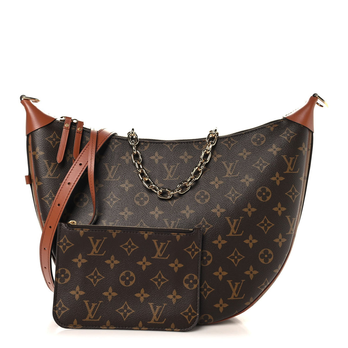 Reverse Monogram Loop Hobo