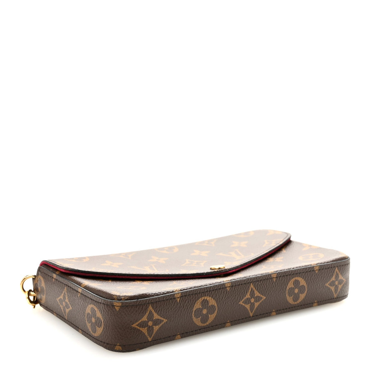 Monogram Pochette Felicie Chain Wallet Fuchsia