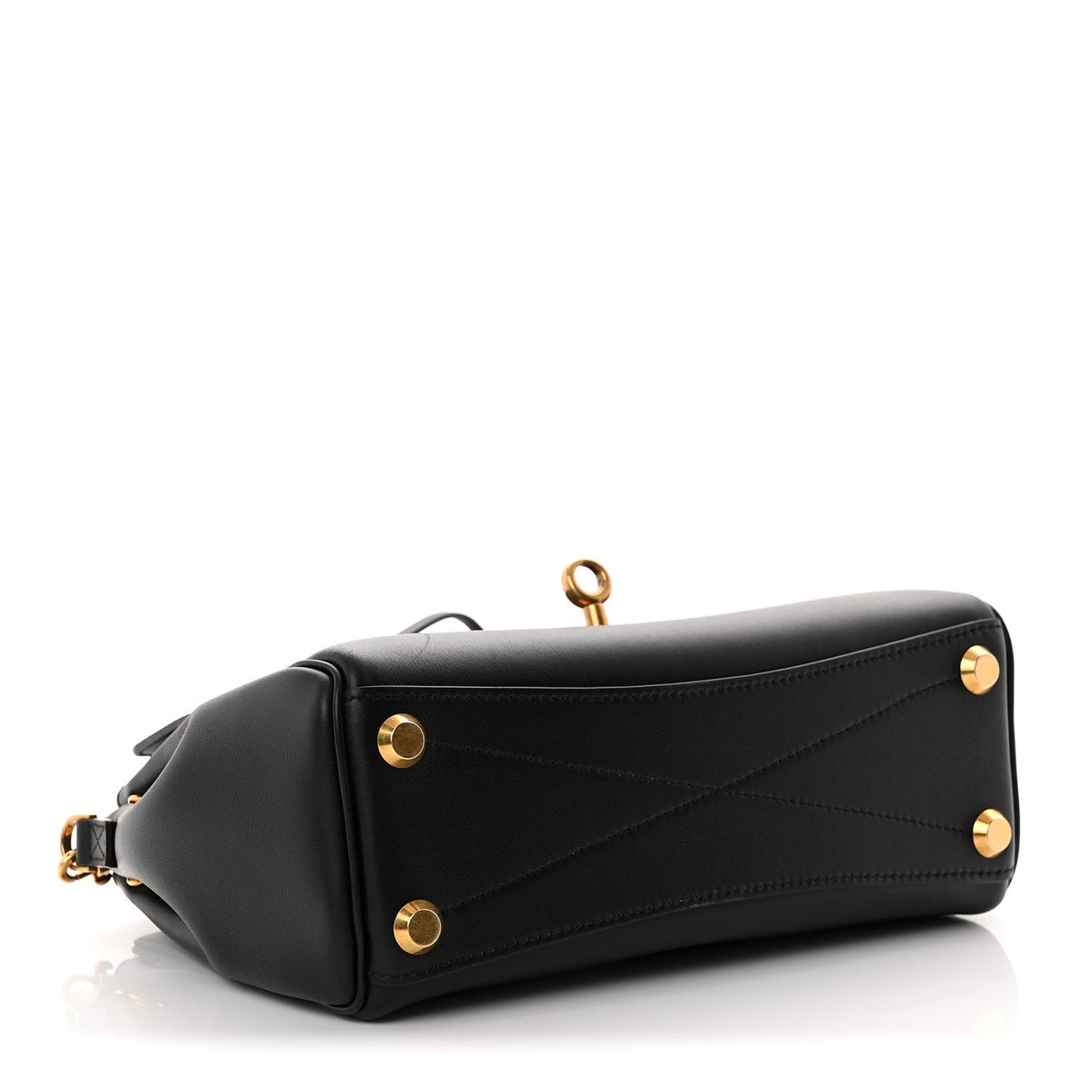 Smooth Calfskin Mini Bel Air Carry All Bag Black