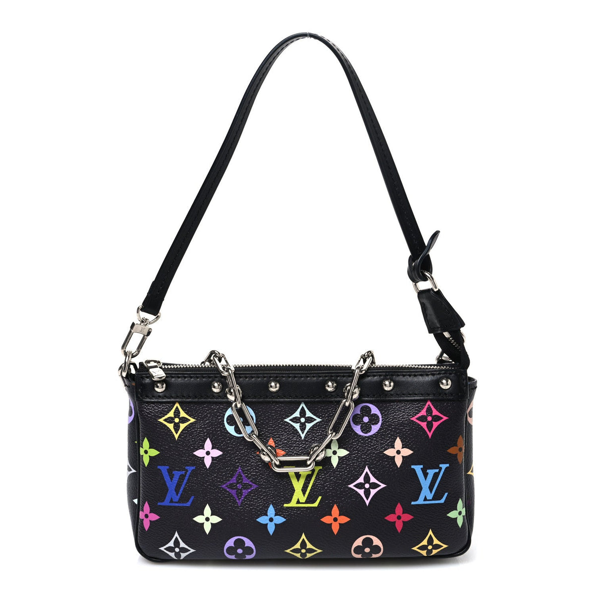 LV X TM Monogram Multicolor Pochette Accessories Black