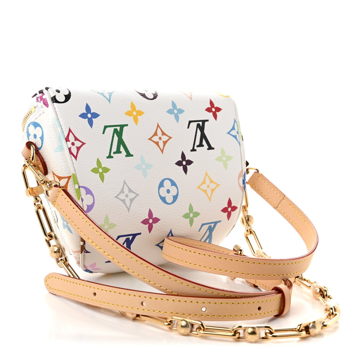 LV X TM Monogram Multicolor Mini Bumbag White