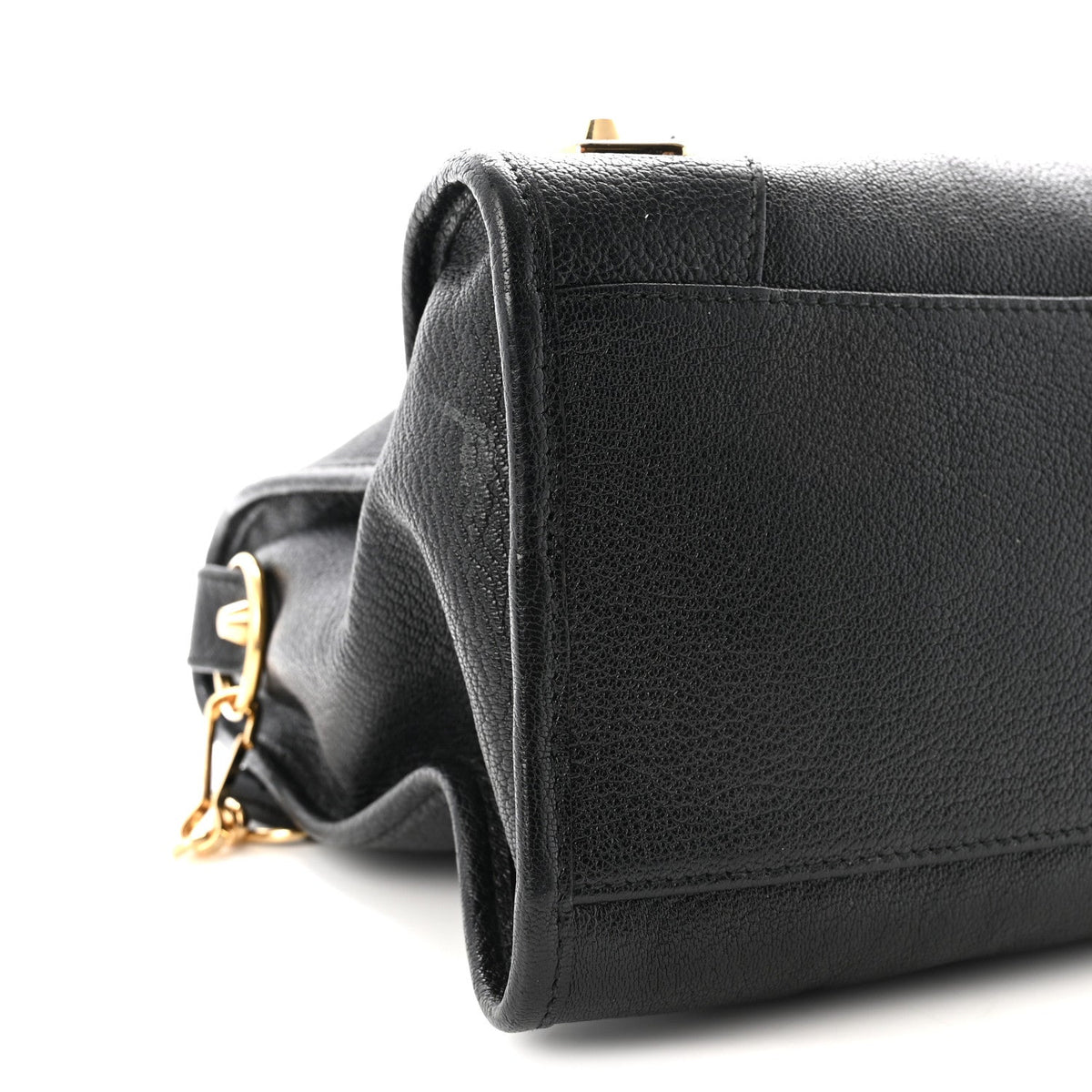 Chevre Gold Metallic Edge Hardware City Black